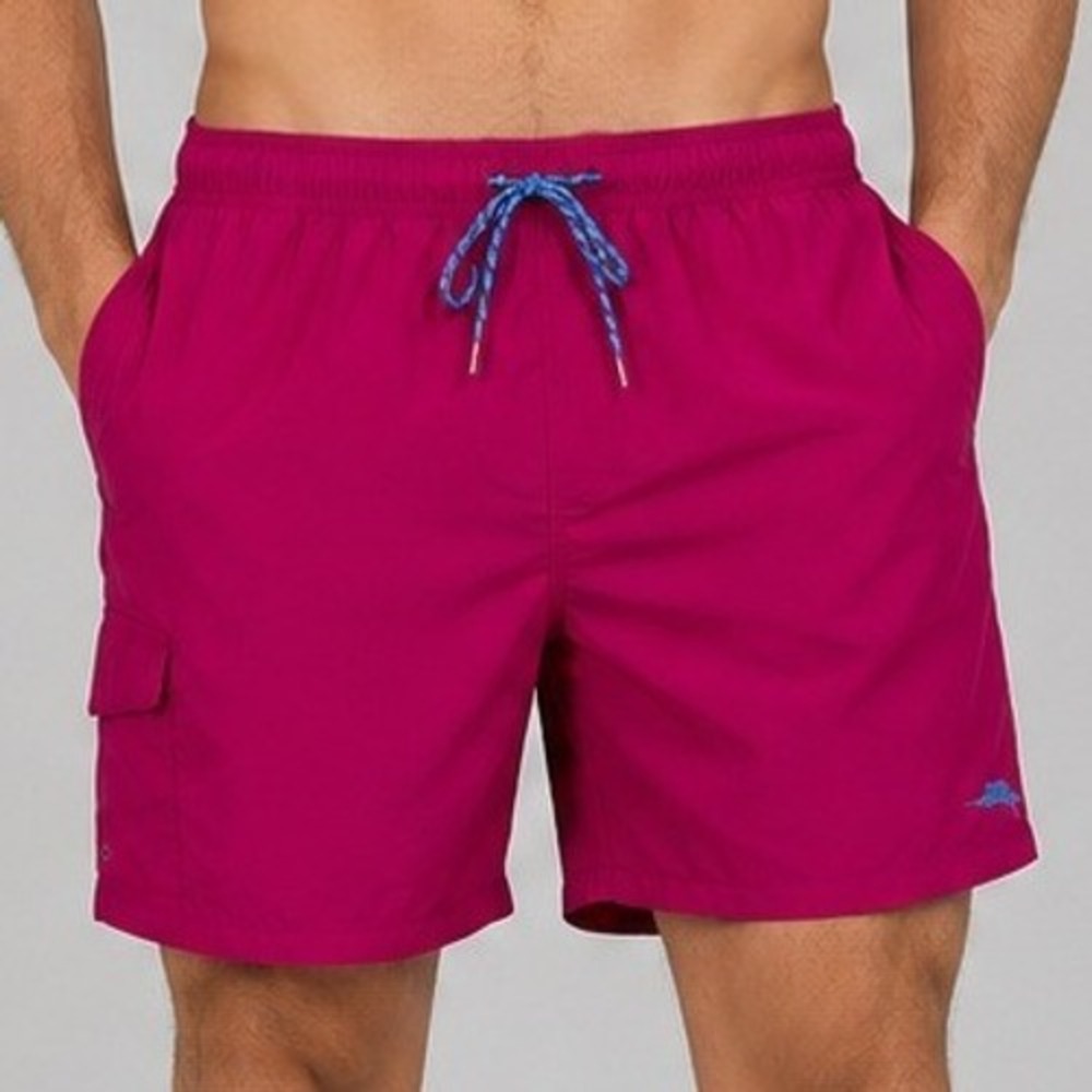 Tommy Bahama Happy Go Cargo Swim Trunks Mens XXL Magenta Pink Board Shorts